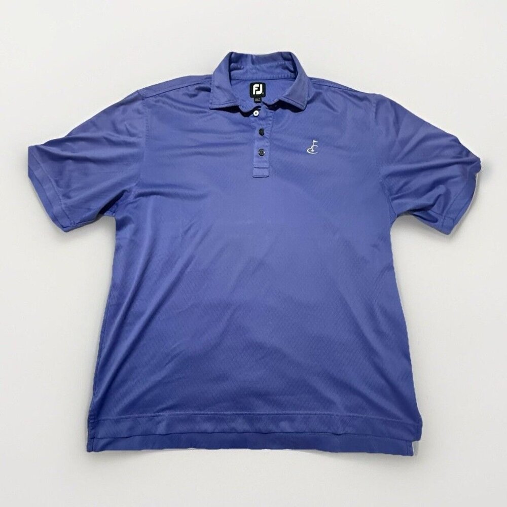 Footjoy Shirt Mens L Blue‎ Golf Polo 4 Way Stretch FJ Breathable